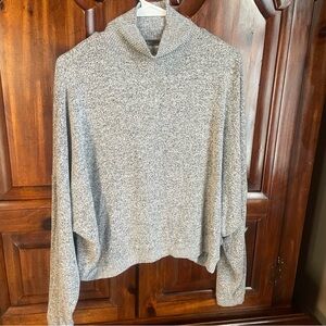 Lucky Brand Heather Gray Cowl Neck Sweater